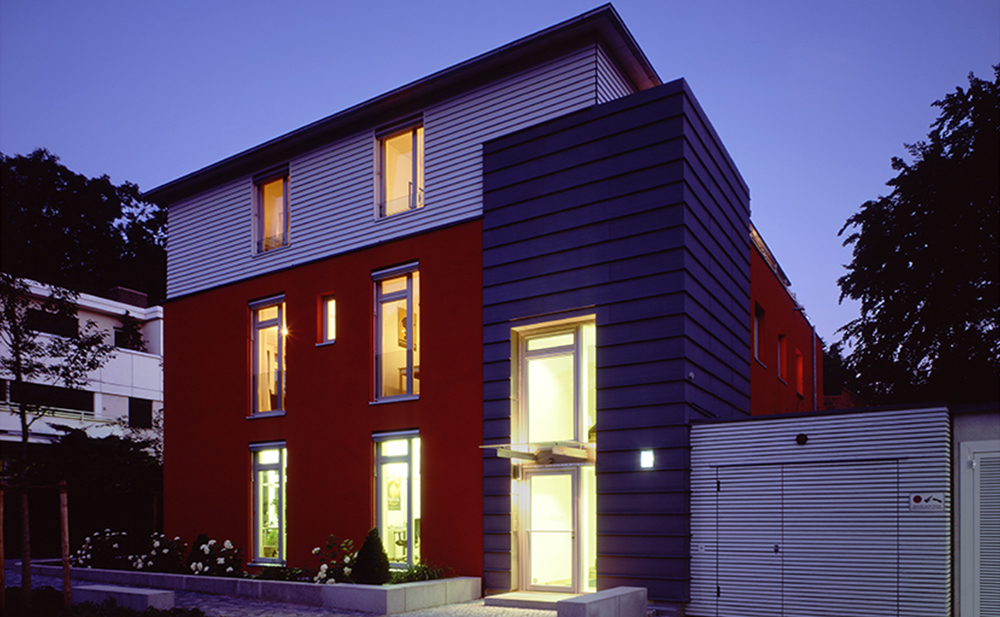 Außenperspektive Fassadengestaltung Wohn- und Geschäftshaus in München